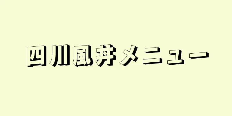 四川風丼メニュー