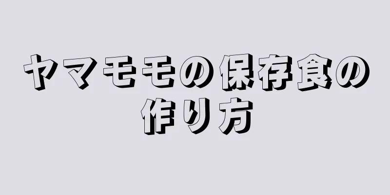 ヤマモモの保存食の作り方