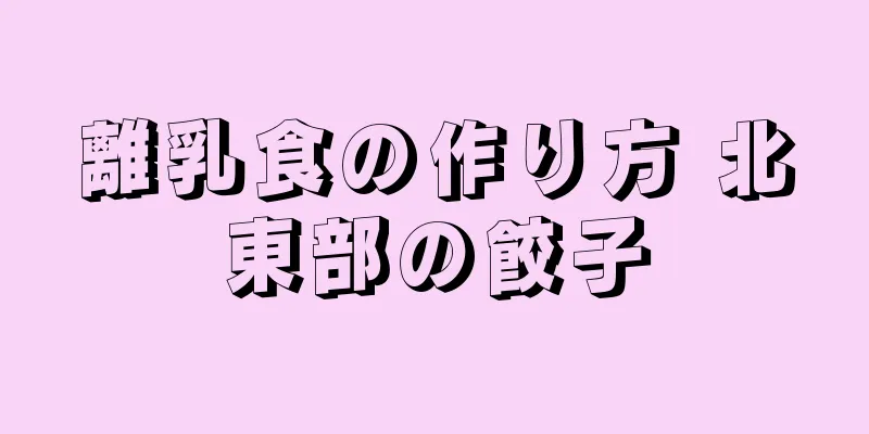 離乳食の作り方 北東部の餃子