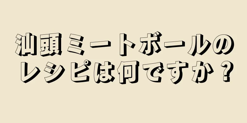 汕頭ミートボールのレシピは何ですか？