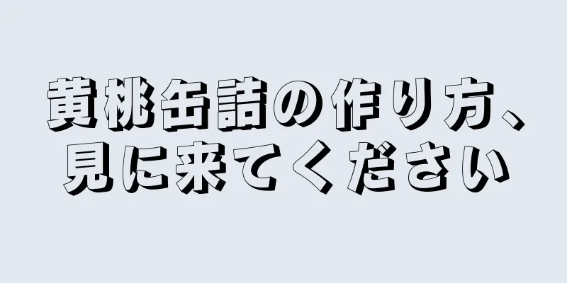 黄桃缶詰の作り方、見に来てください