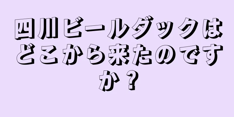 四川ビールダックはどこから来たのですか？