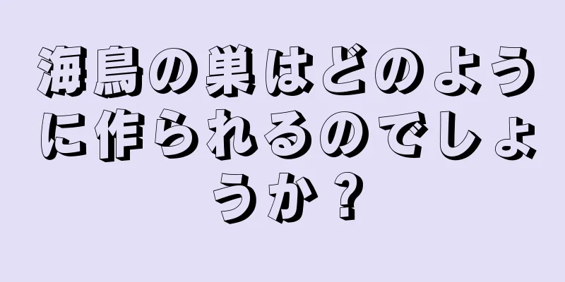 海鳥の巣はどのように作られるのでしょうか？