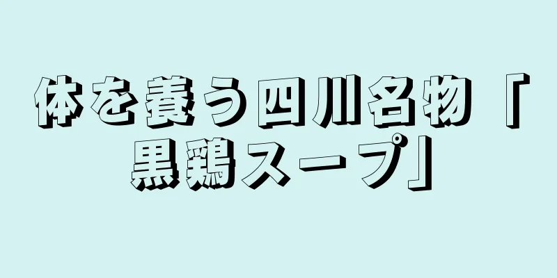 体を養う四川名物「黒鶏スープ」