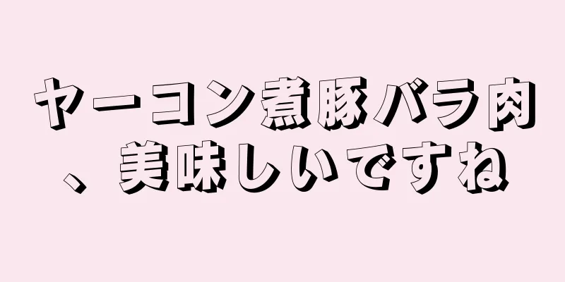 ヤーコン煮豚バラ肉、美味しいですね