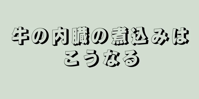 牛の内臓の煮込みはこうなる