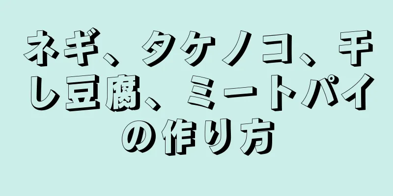 ネギ、タケノコ、干し豆腐、ミートパイの作り方