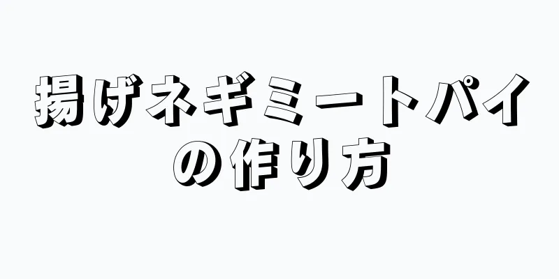 揚げネギミートパイの作り方