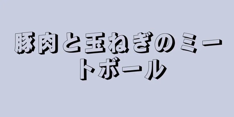 豚肉と玉ねぎのミートボール