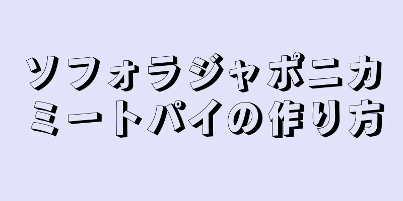 ソフォラジャポニカミートパイの作り方