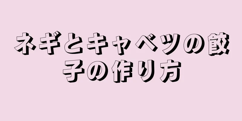 ネギとキャベツの餃子の作り方