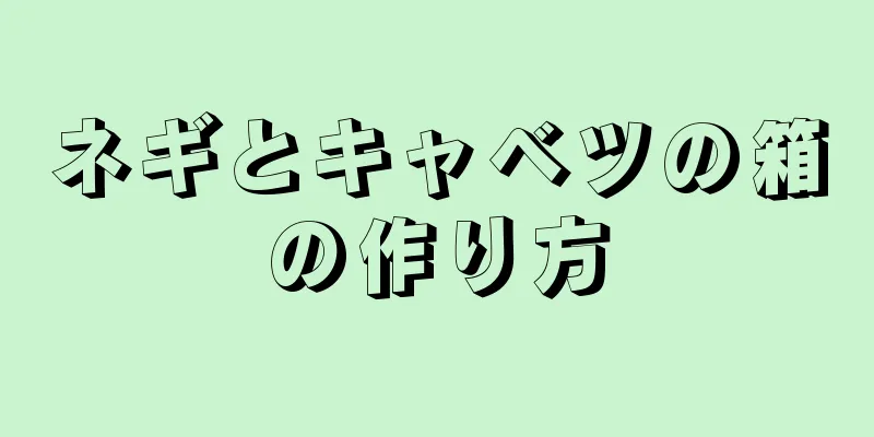 ネギとキャベツの箱の作り方