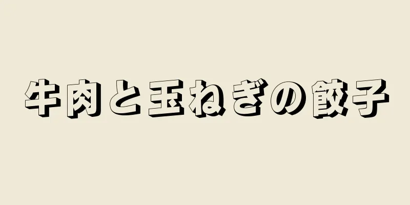 牛肉と玉ねぎの餃子