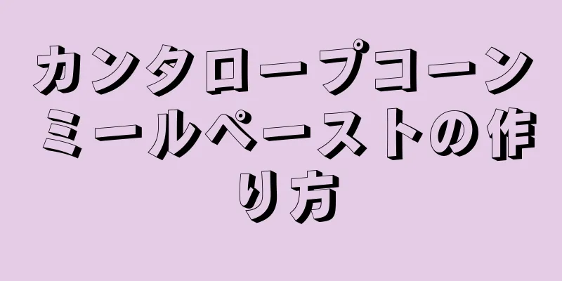 カンタロープコーンミールペーストの作り方