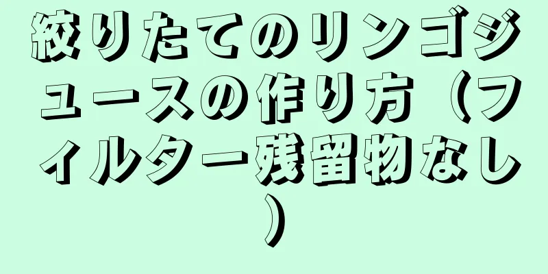 絞りたてのリンゴジュースの作り方（フィルター残留物なし）