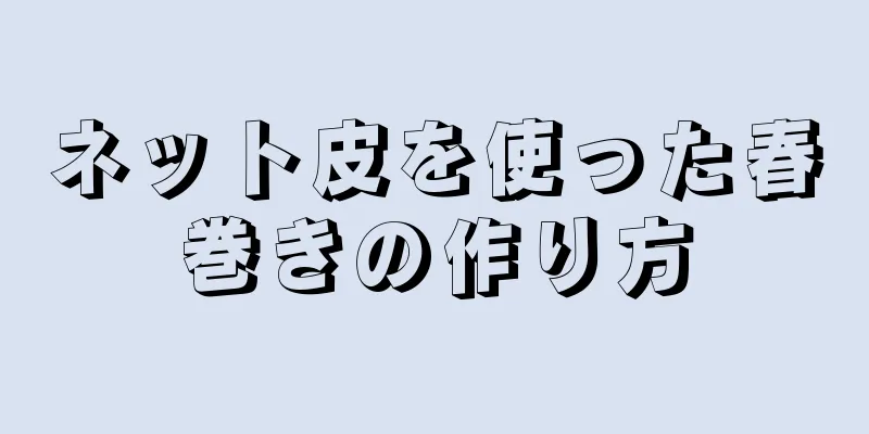 ネット皮を使った春巻きの作り方