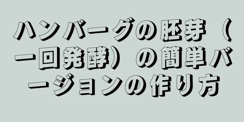 ハンバーグの胚芽（一回発酵）の簡単バージョンの作り方