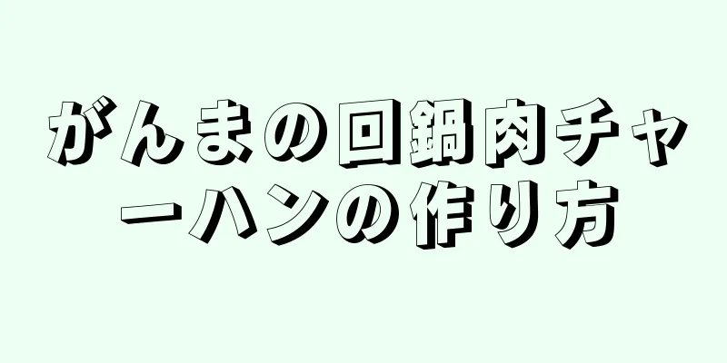 がんまの回鍋肉チャーハンの作り方