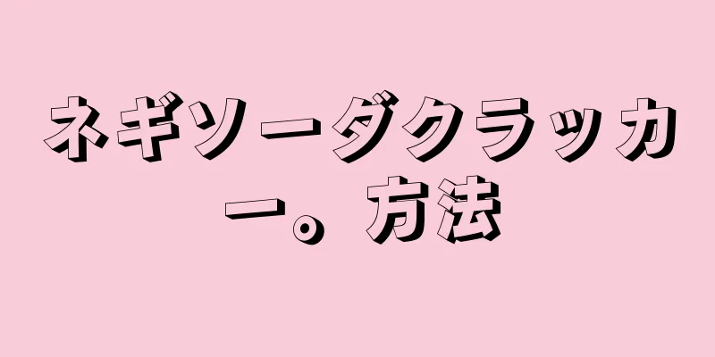 ネギソーダクラッカー。方法