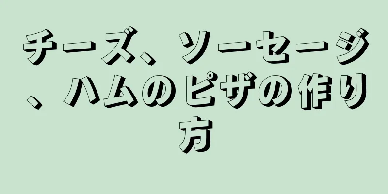 チーズ、ソーセージ、ハムのピザの作り方