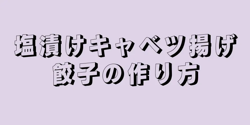 塩漬けキャベツ揚げ餃子の作り方