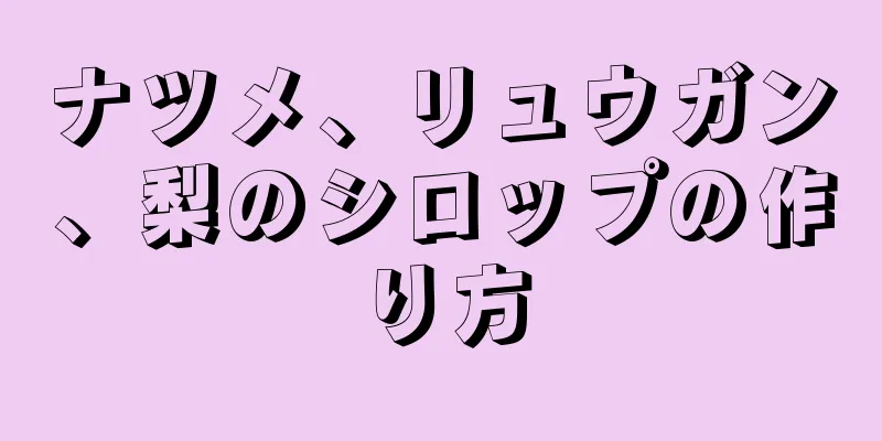 ナツメ、リュウガン、梨のシロップの作り方