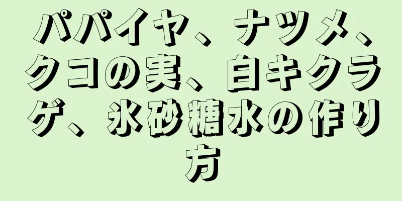 パパイヤ、ナツメ、クコの実、白キクラゲ、氷砂糖水の作り方