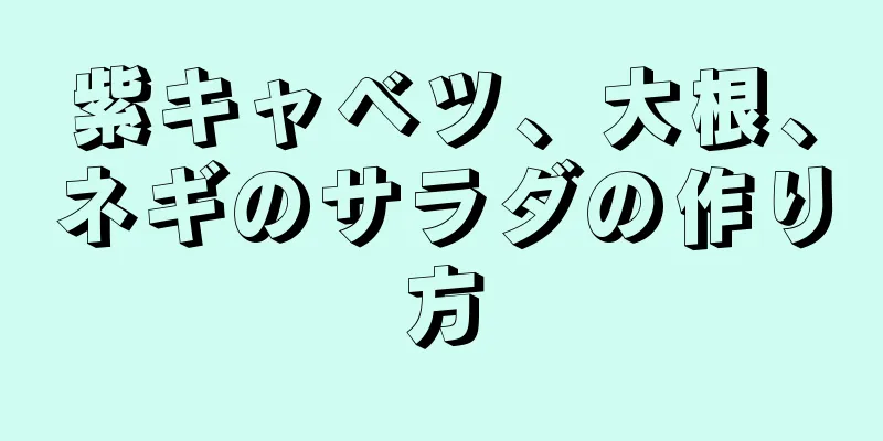 紫キャベツ、大根、ネギのサラダの作り方