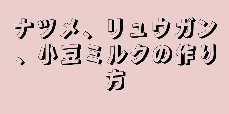 ナツメ、リュウガン、小豆ミルクの作り方