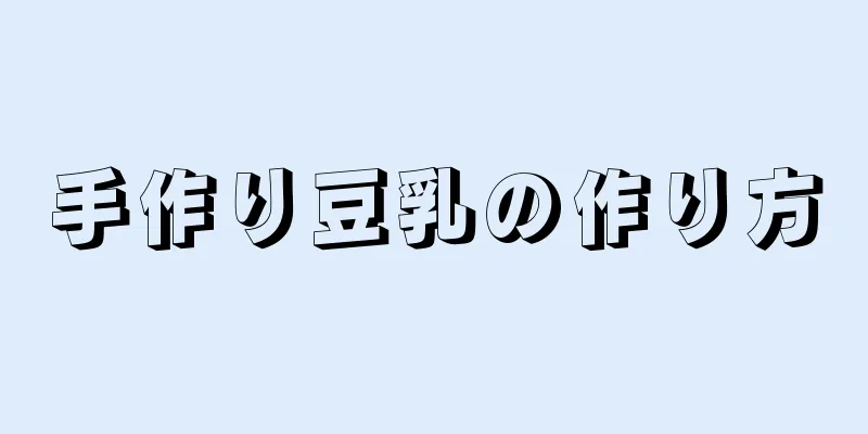 手作り豆乳の作り方