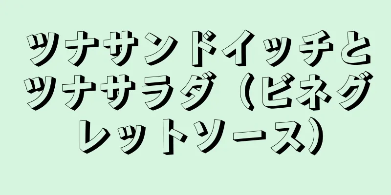 ツナサンドイッチとツナサラダ（ビネグレットソース）