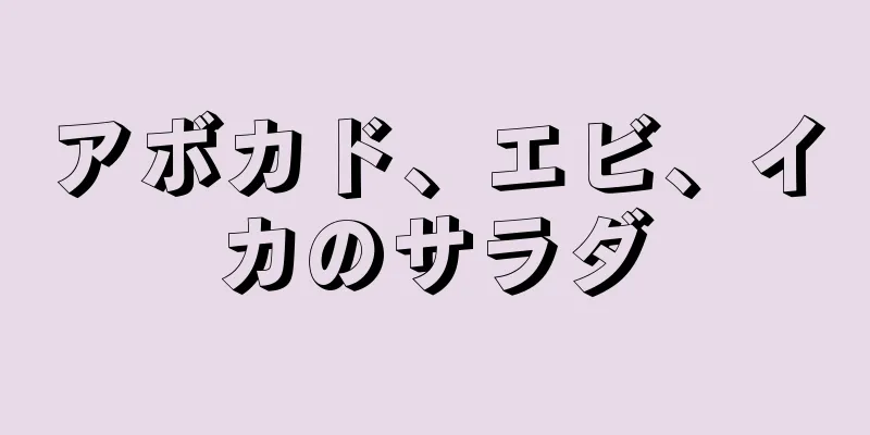 アボカド、エビ、イカのサラダ