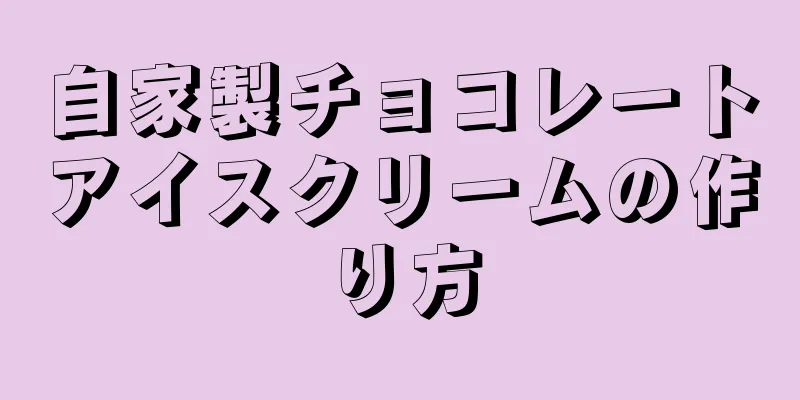 自家製チョコレートアイスクリームの作り方