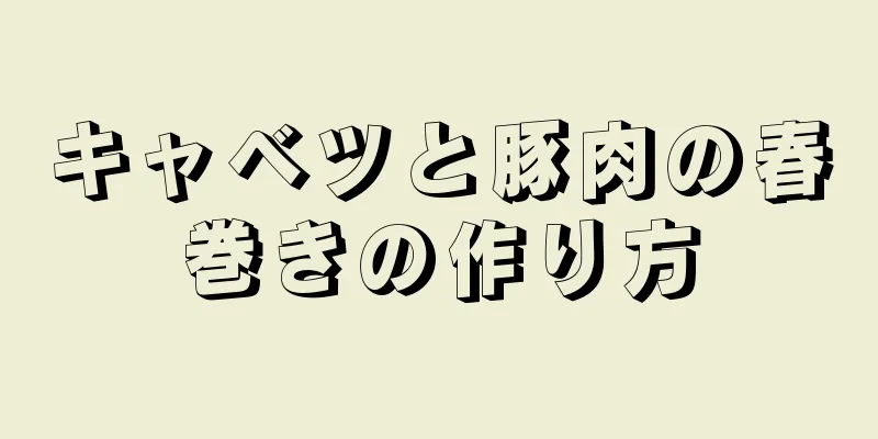 キャベツと豚肉の春巻きの作り方