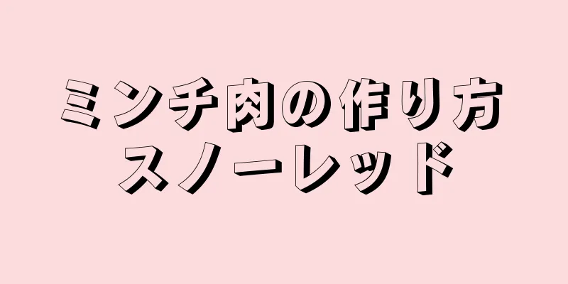 ミンチ肉の作り方 スノーレッド