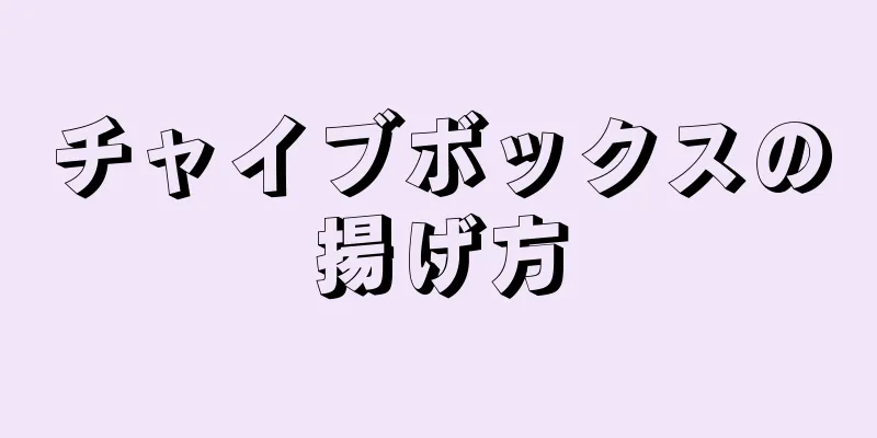 チャイブボックスの揚げ方