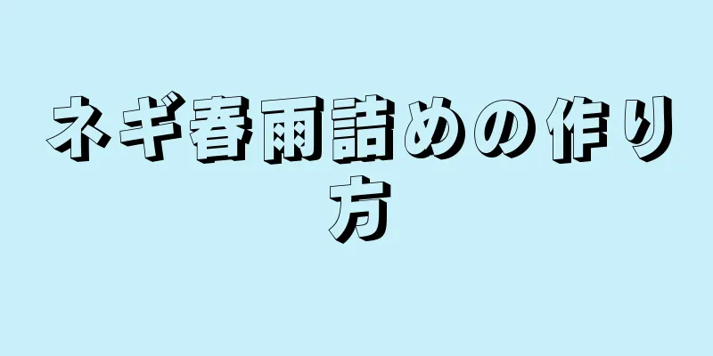 ネギ春雨詰めの作り方