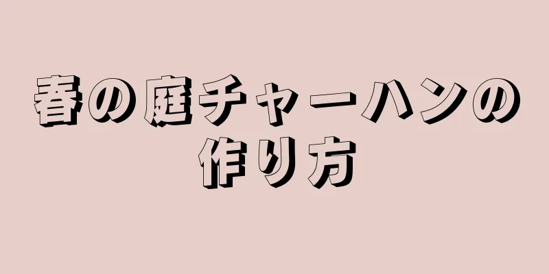 春の庭チャーハンの作り方