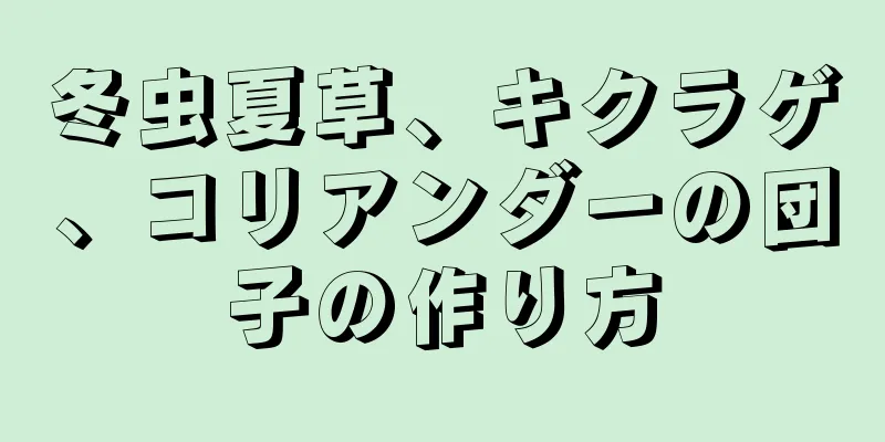 冬虫夏草、キクラゲ、コリアンダーの団子の作り方