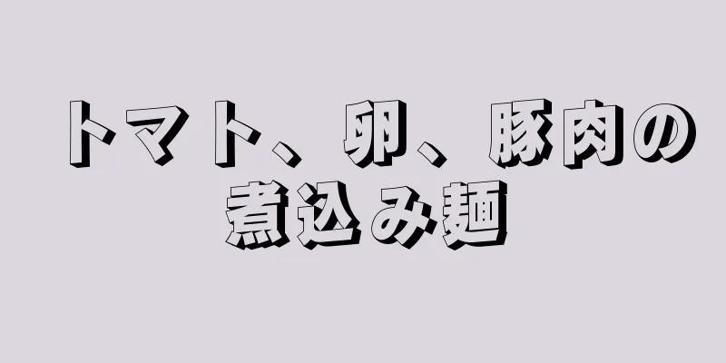 トマト、卵、豚肉の煮込み麺