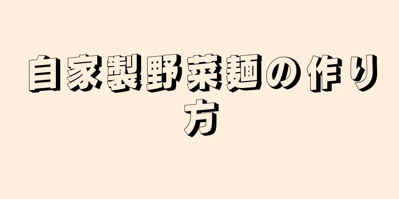 自家製野菜麺の作り方