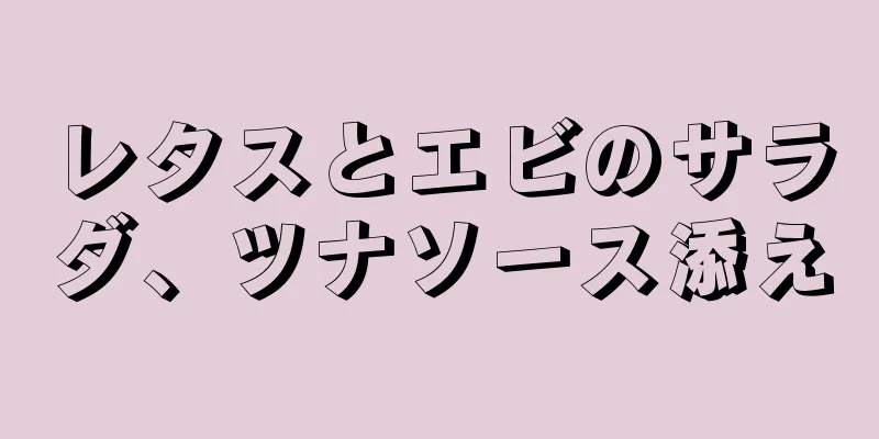 レタスとエビのサラダ、ツナソース添え