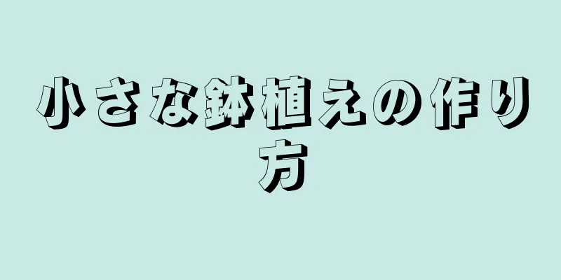 小さな鉢植えの作り方