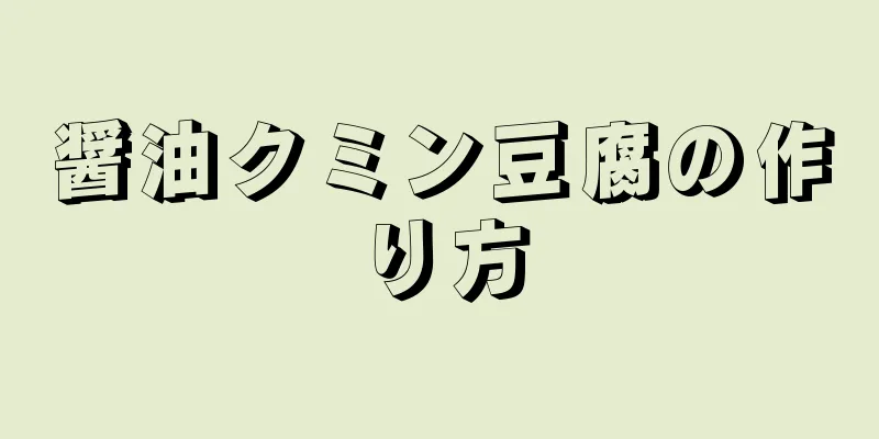 醤油クミン豆腐の作り方