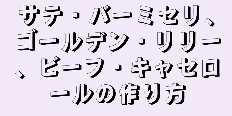 サテ・バーミセリ、ゴールデン・リリー、ビーフ・キャセロールの作り方