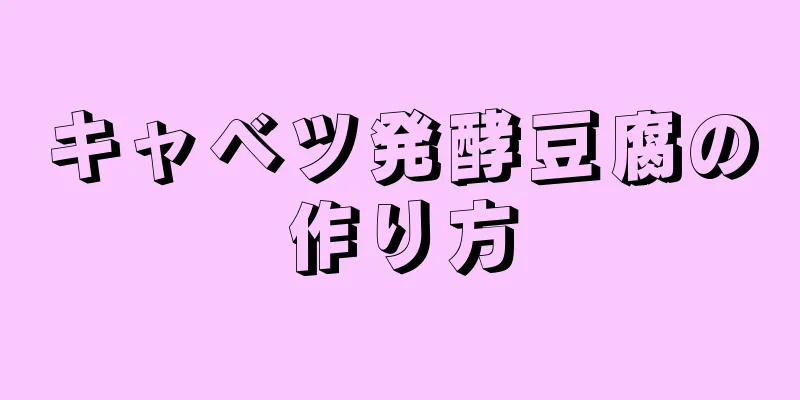 キャベツ発酵豆腐の作り方