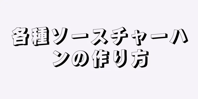 各種ソースチャーハンの作り方