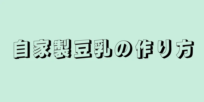 自家製豆乳の作り方