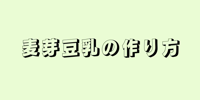 麦芽豆乳の作り方