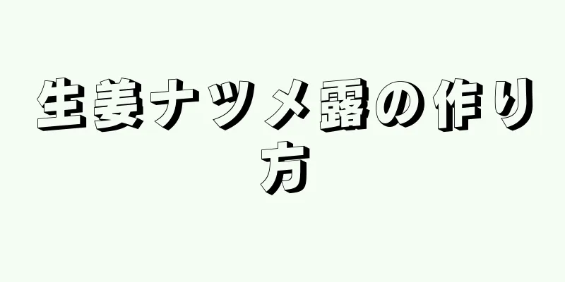 生姜ナツメ露の作り方